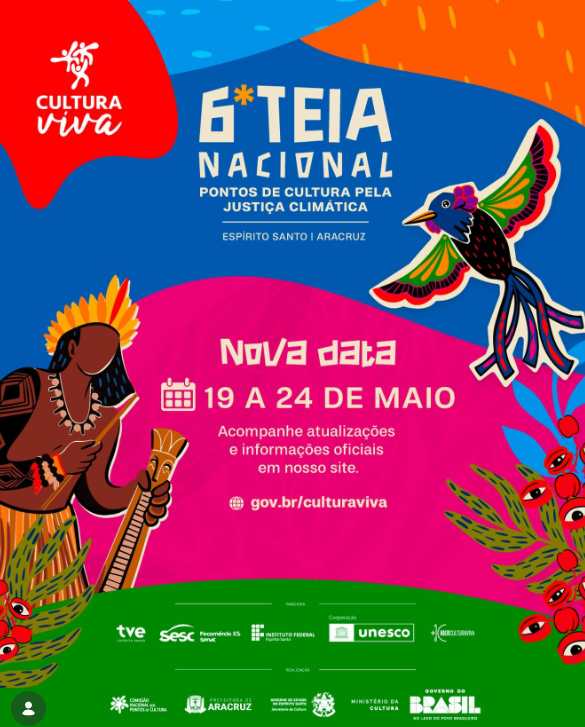 6ª Teia Nacional dos Pontos de Cultura tem nova data: maio de 2026